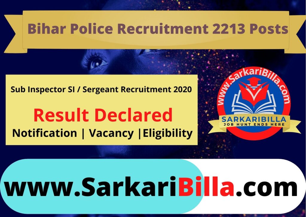 Bihar Police Sub Inspector 2020 Score Card